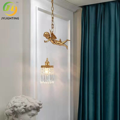 Luxe Gouden Kleur Decoratief Modern Crystal Pendant Light For Hotel Binnend28cm