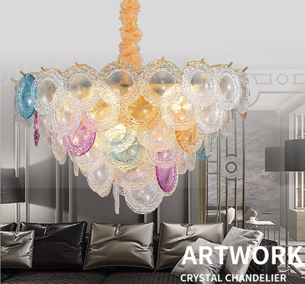 Elegante Decoratieve Lichte E14 Hoogte 45cm van de Hotelglas Geleide Tegenhanger