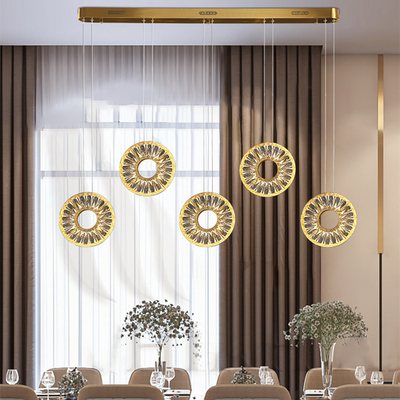 De Moderne Crystal Pendant Light Custom Fancy Luxe van Ring Creative Nodic Villa Led